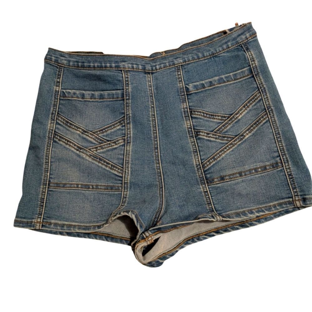 Free People denim high waisted shorts size 30